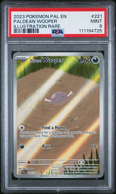 2023 Pokemon Pal En-Paldea Evolved Paldean Wooper #221 (Illustration Rare) Mint 9 front