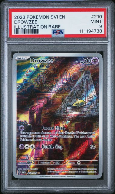 2023 Pokemon Svi En-Scarlet & Violet Drowzee #210 (Illustration Rare) Mint 9 front
