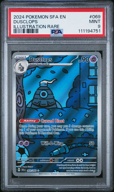 2024 Pokemon Sfa En-Shrouded Fable Dusclops #069 (Illustration Rare) Mint 9 front