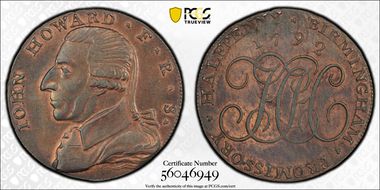 1792 Tk 1/2D DH-144 Warwickshire, Hickman's MS62BN