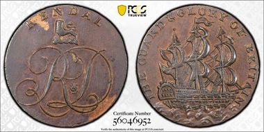 (c.1790) Tk 1/2D DH-5c Westmoreland N1BN