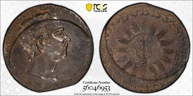 (c.1790) Tk 1/2D DH-300 Middlesex, Dodd's MS64BN