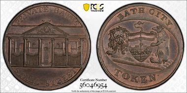 (c.1790) Tk 1/2D DH-79 Somersetshire, Bath MS64BN