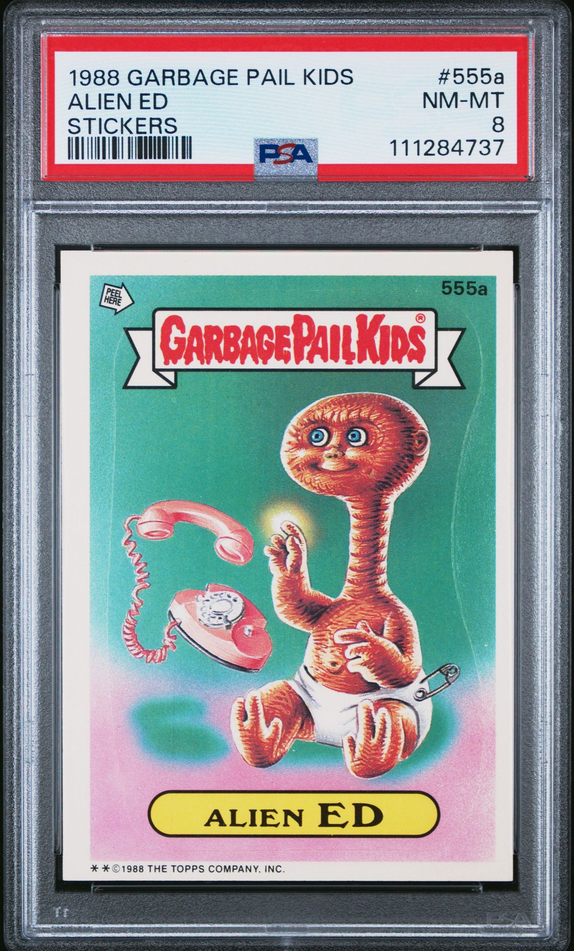 1988 Topps Garbage Pail Kids #555A Alien Ed front