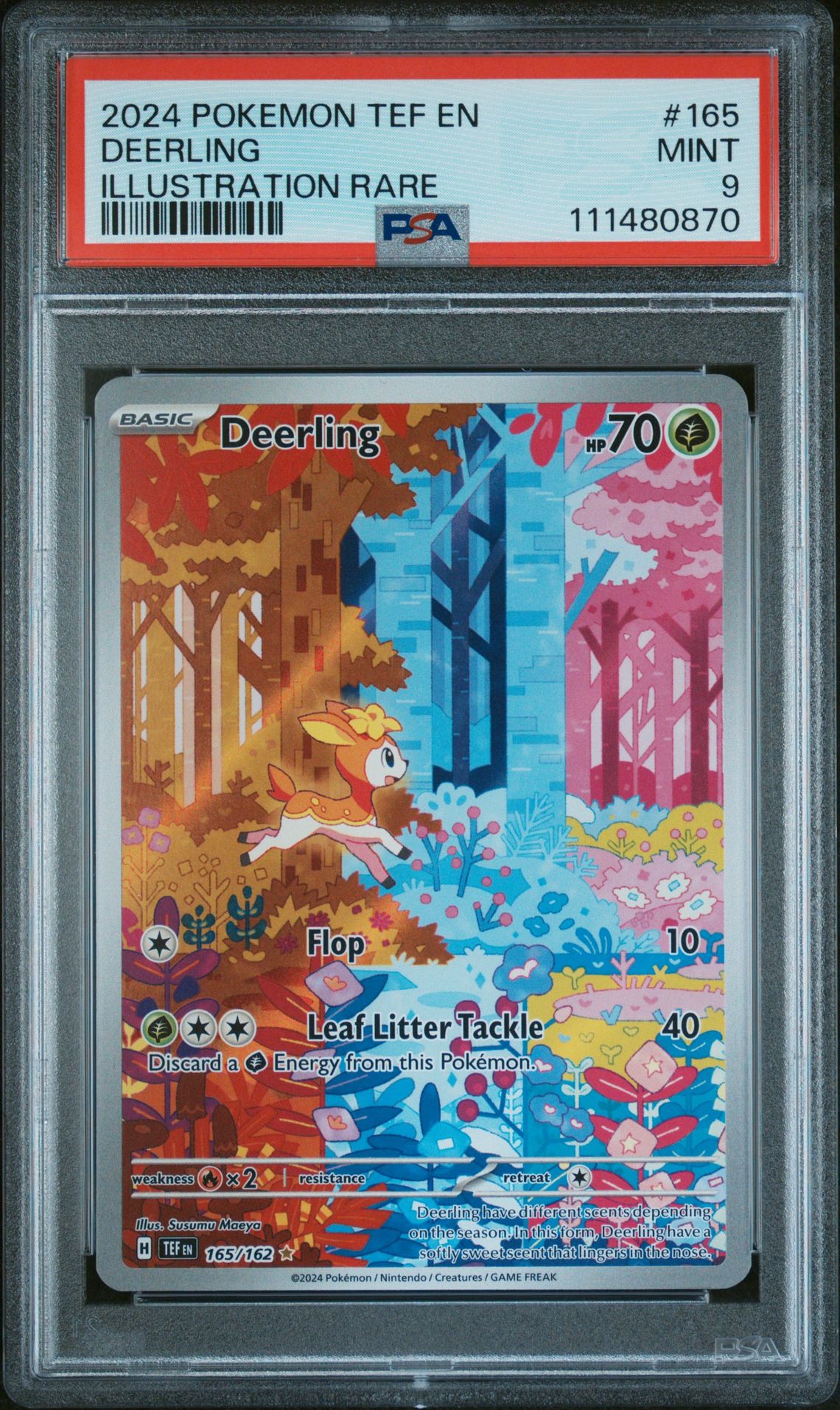 2024 Pokemon POKEMON TEF EN-TEMPORAL FORCES ILLUSTRATION RARE #165 Deerling front