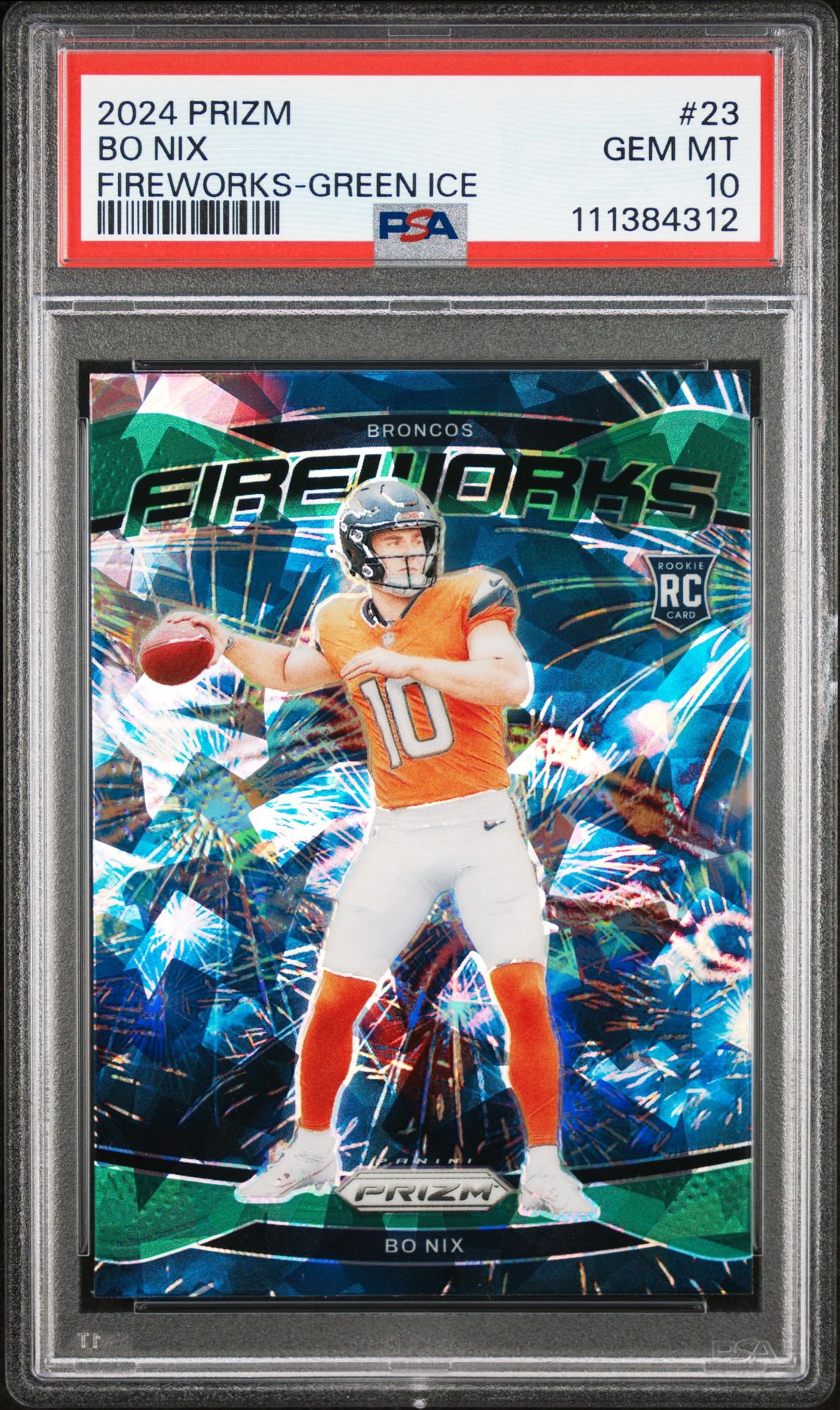 2024 Panini PANINI PRIZM FIREWORKS NO HUDDLE #23 Bo Nix front