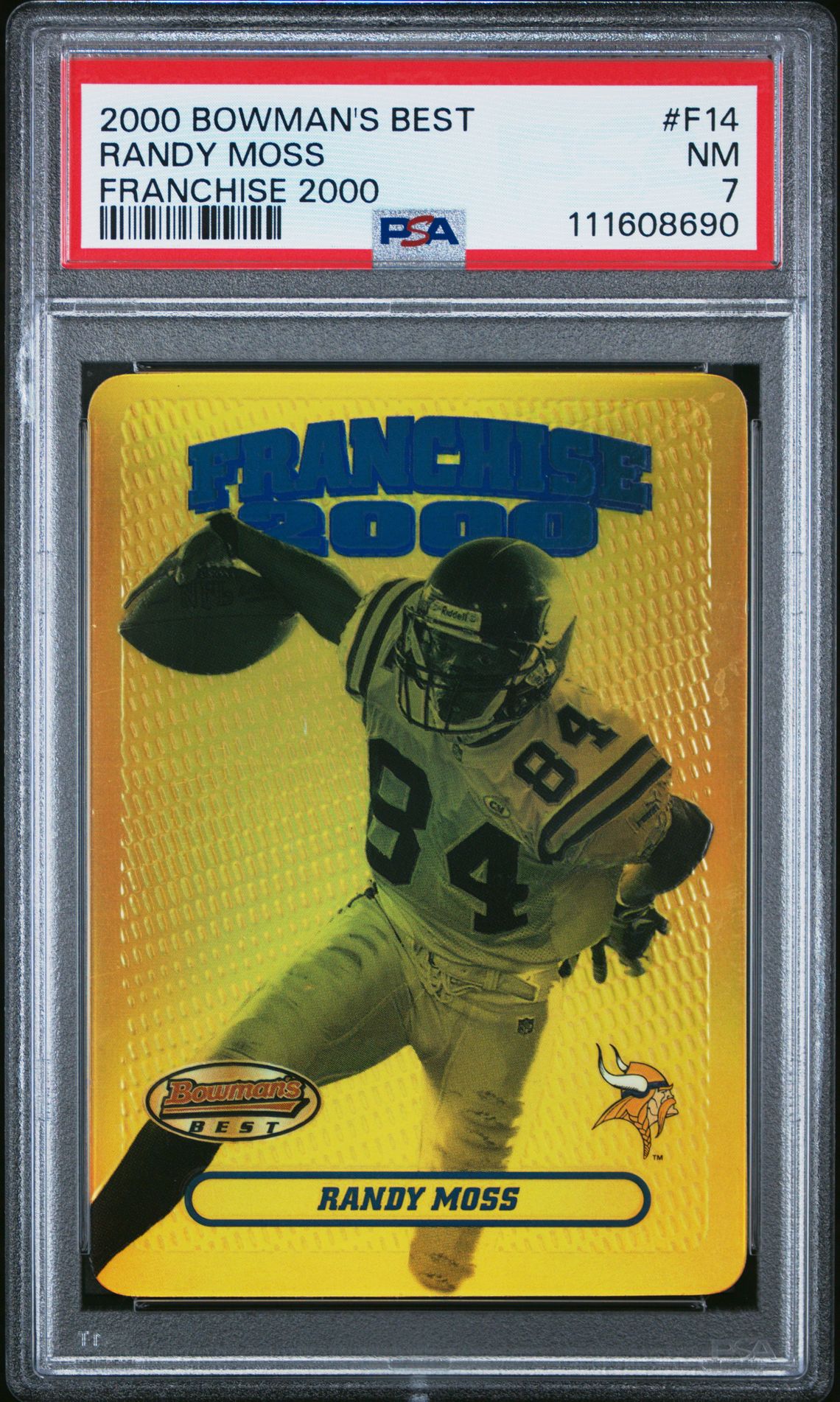 2000 Bowman BOWMAN'S BEST FRANCHISE 2000 #F14 Randy Moss front