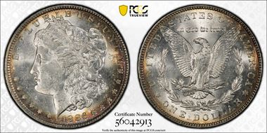 1886 $1 MS62
