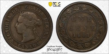 1881-H 1C Triple Punch N in REGINA VF25BN