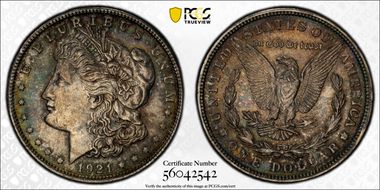 1921 $1 Morgan MS63