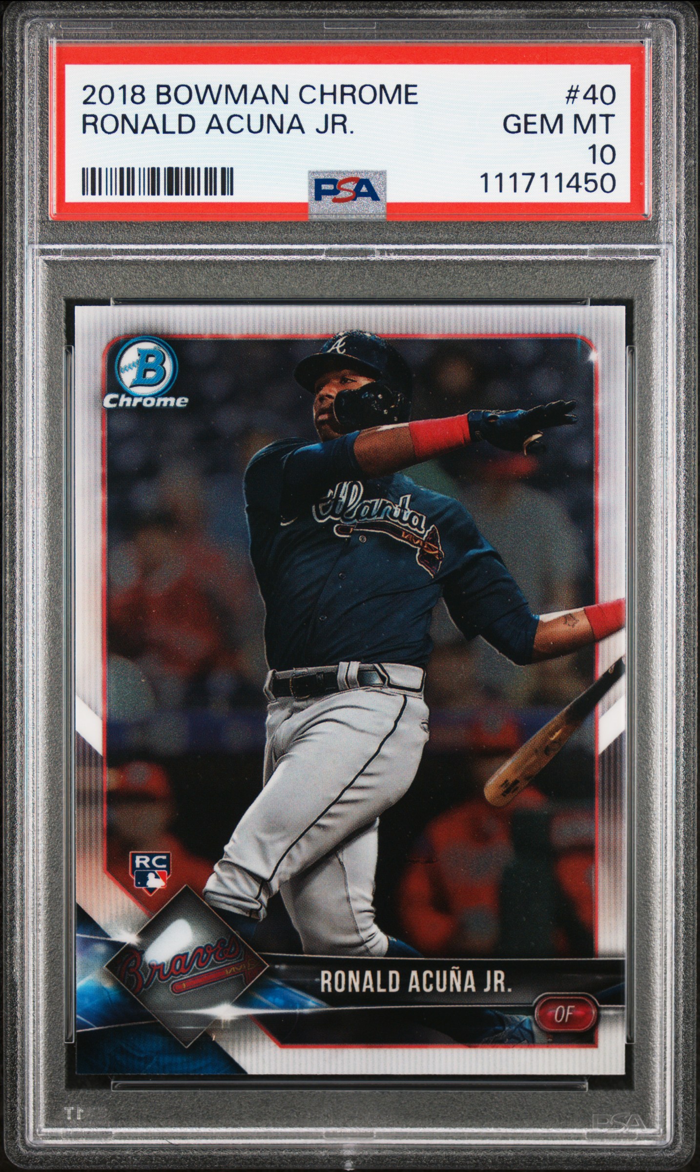 2018 Bowman Chrome Ronald Acuna Jr. Base #40 PSA 10