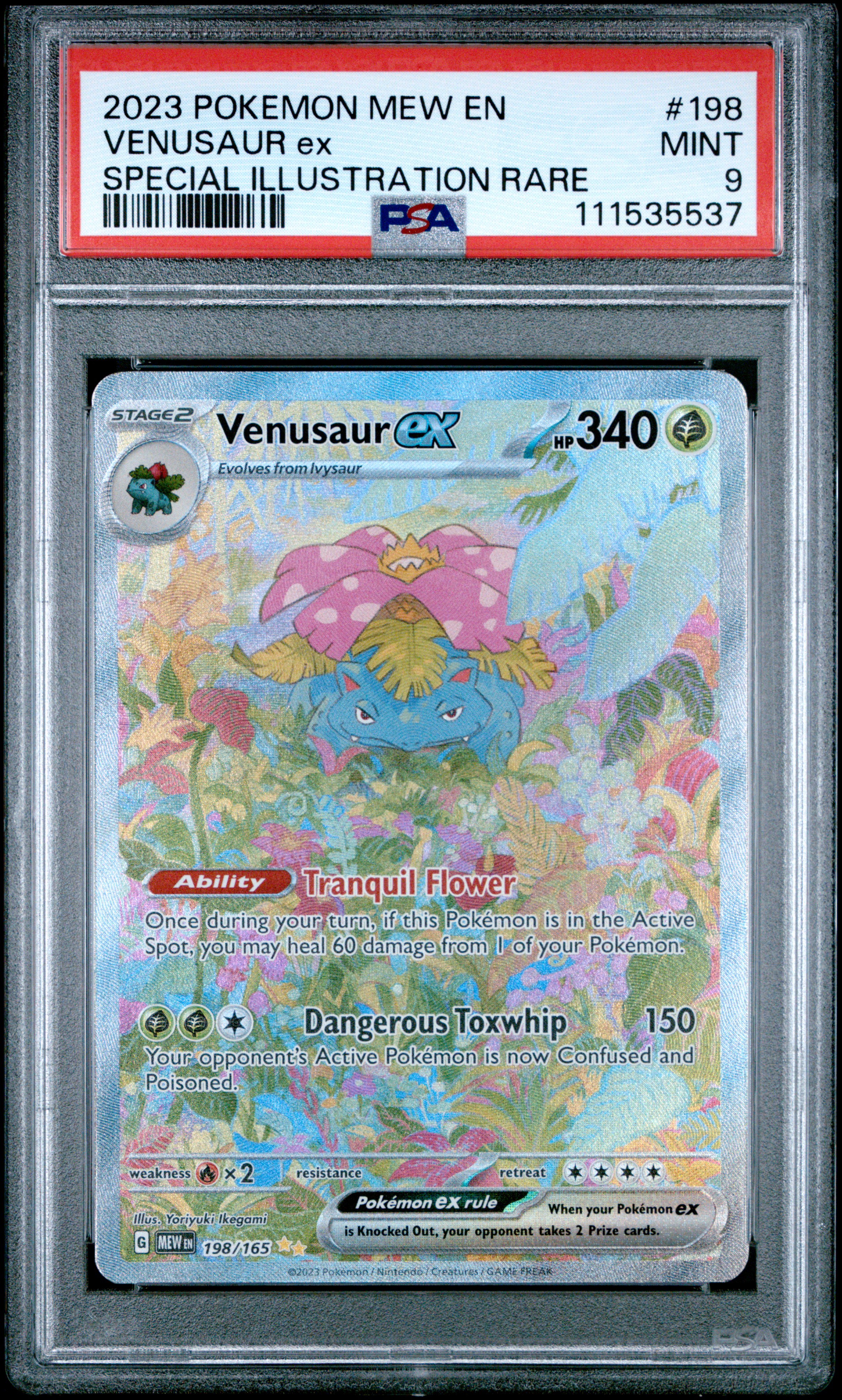 #0198 - Venusaur ex - PSA 9