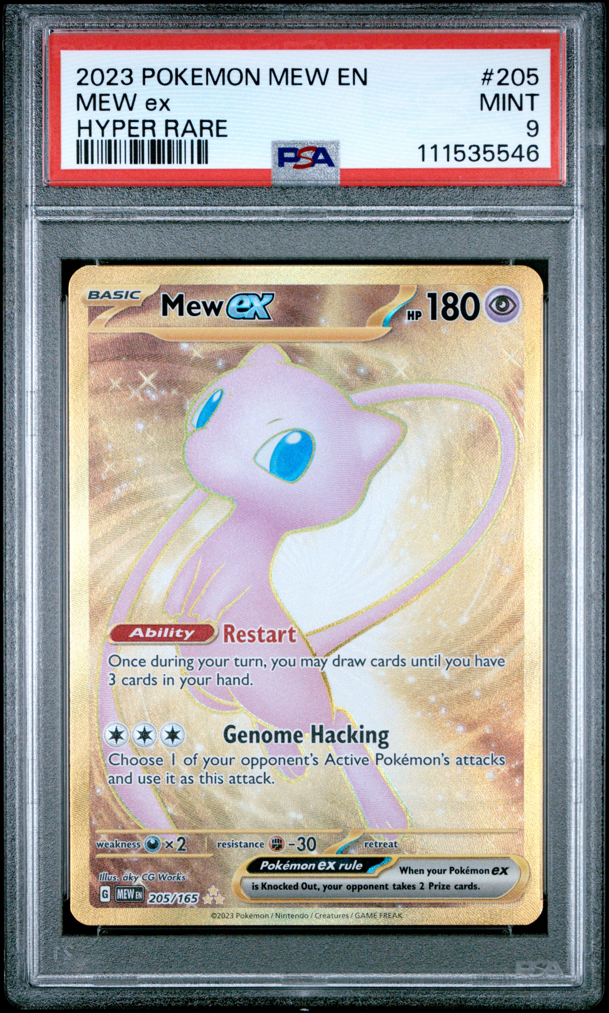 #0205 - Mew ex - PSA 9