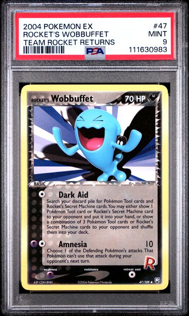 2004 Pokemon Team Rocket Teamrocketreturns #47 Wobbuffet front