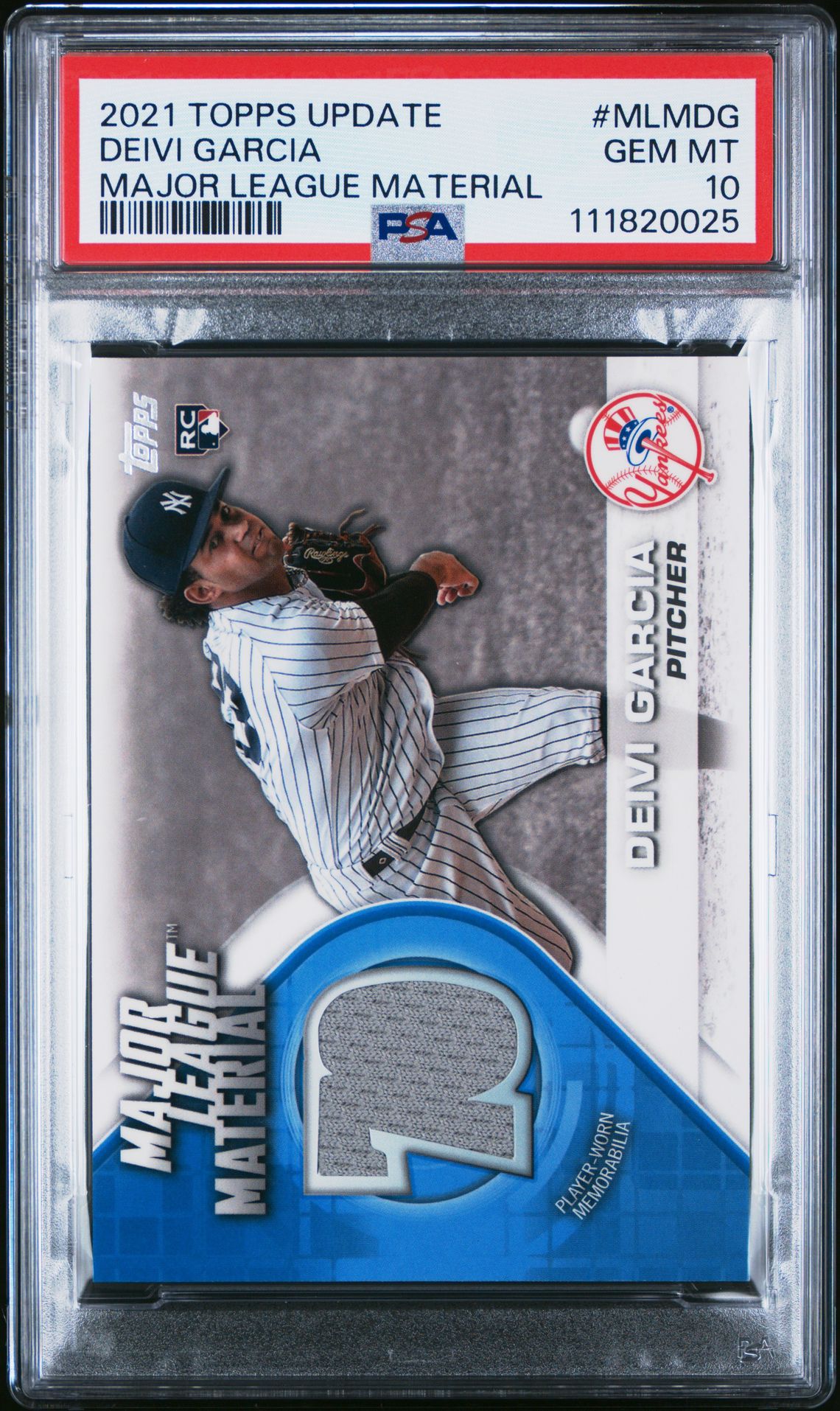 2021 Topps Update Major League Material Deivi Garcia #Mlmdg (Major League Material) Gem Mt 10 front