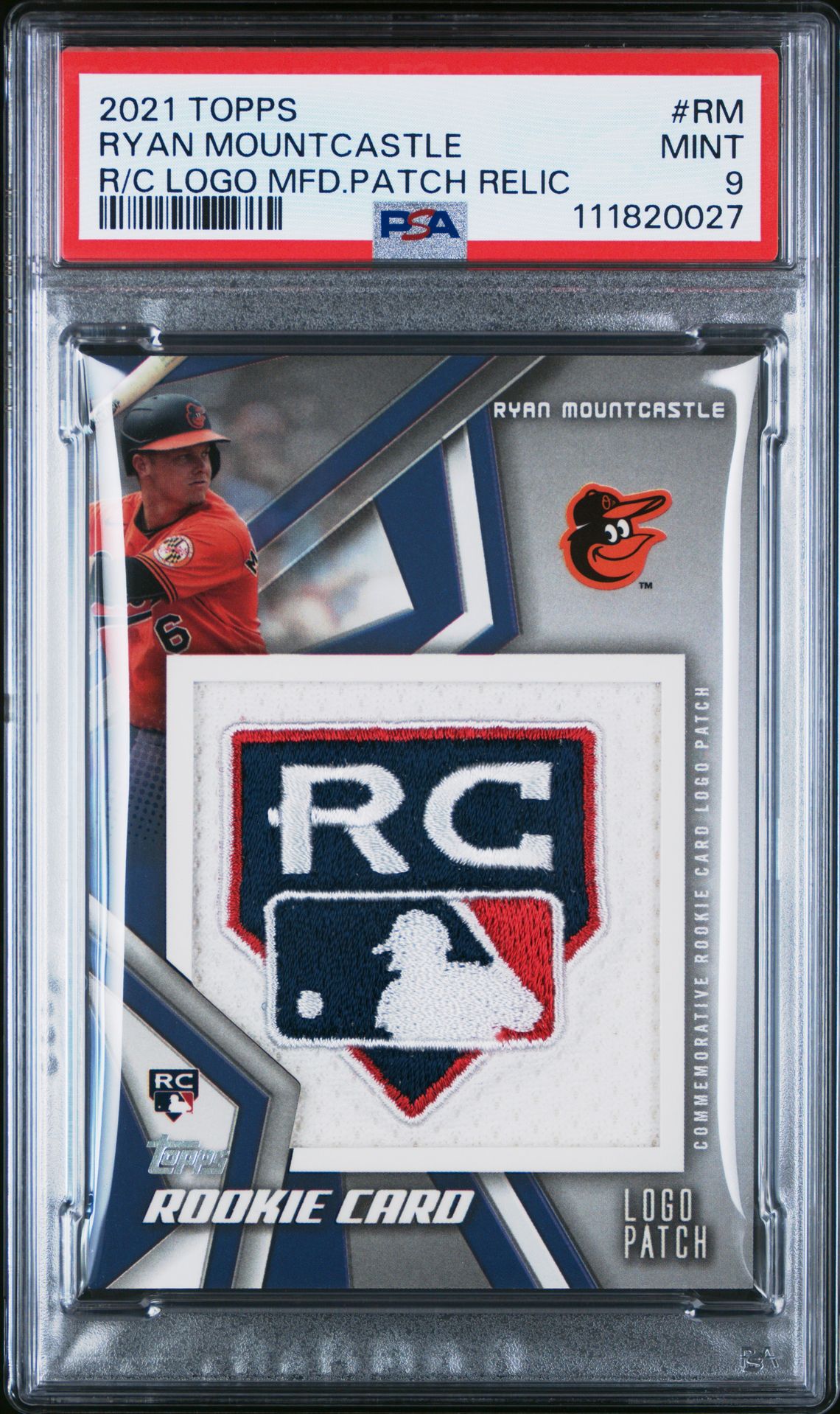 2021 Topps Rookie Card Logo Manufactured Patch Relic Ryan Mountcastle #Rm (R/C Logo Mfd.patch Relic) Mint 9 front