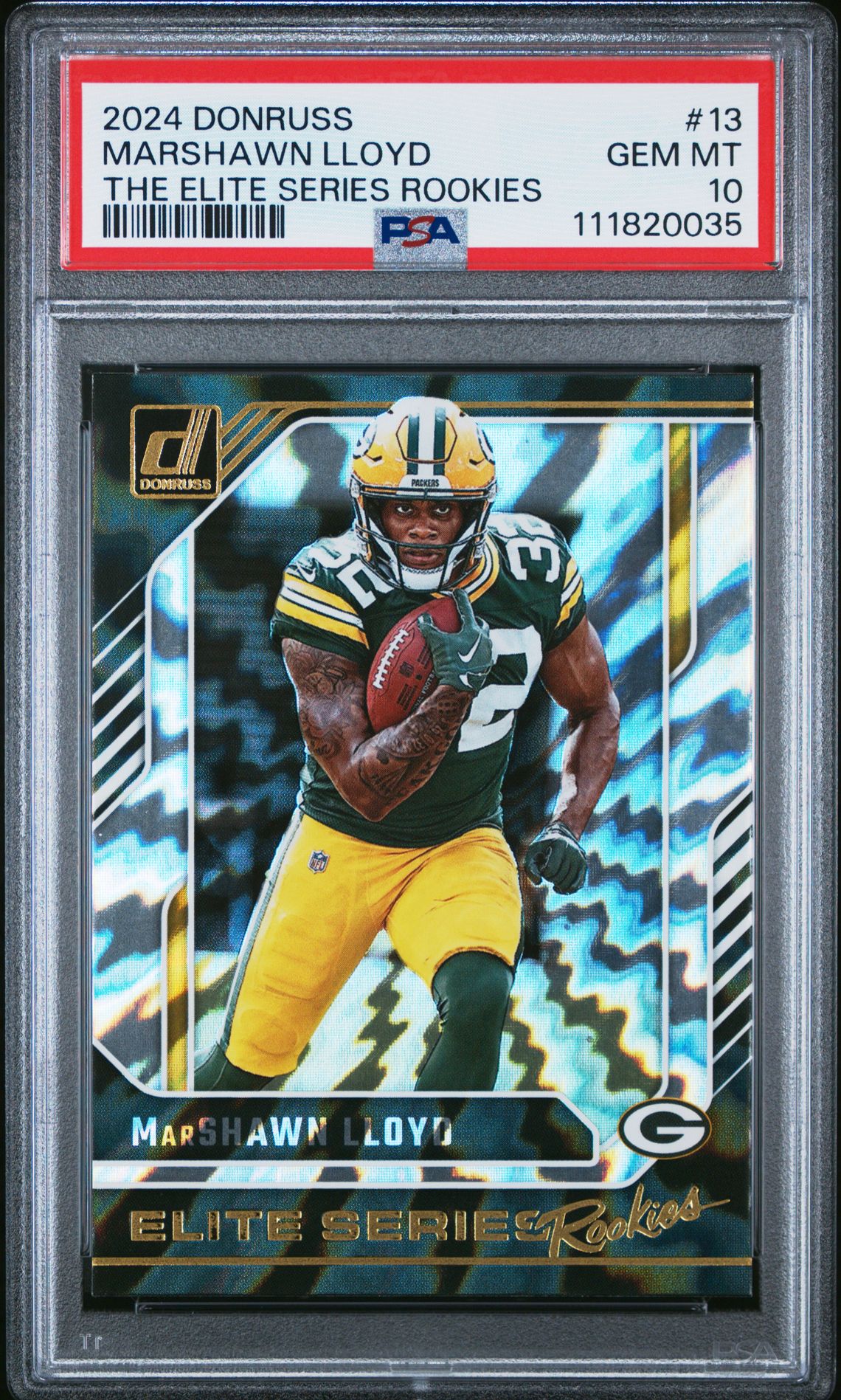 2024 Panini Donruss The Elite Series Rookies Marshawn Lloyd #13 Gem Mt 10 front