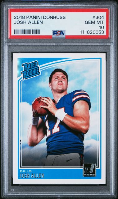 2018 Panini Donruss Josh Allen #304 Gem Mt 10 front