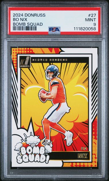 2024 Panini Donruss Bomb Squad Bo Nix #27 Mint 9 front