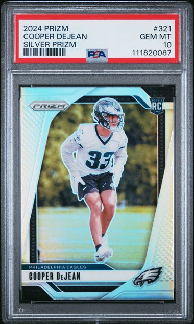 2024 Panini Prizm Cooper Dejean #321 (Silver Prizm) Gem Mt 10 front
