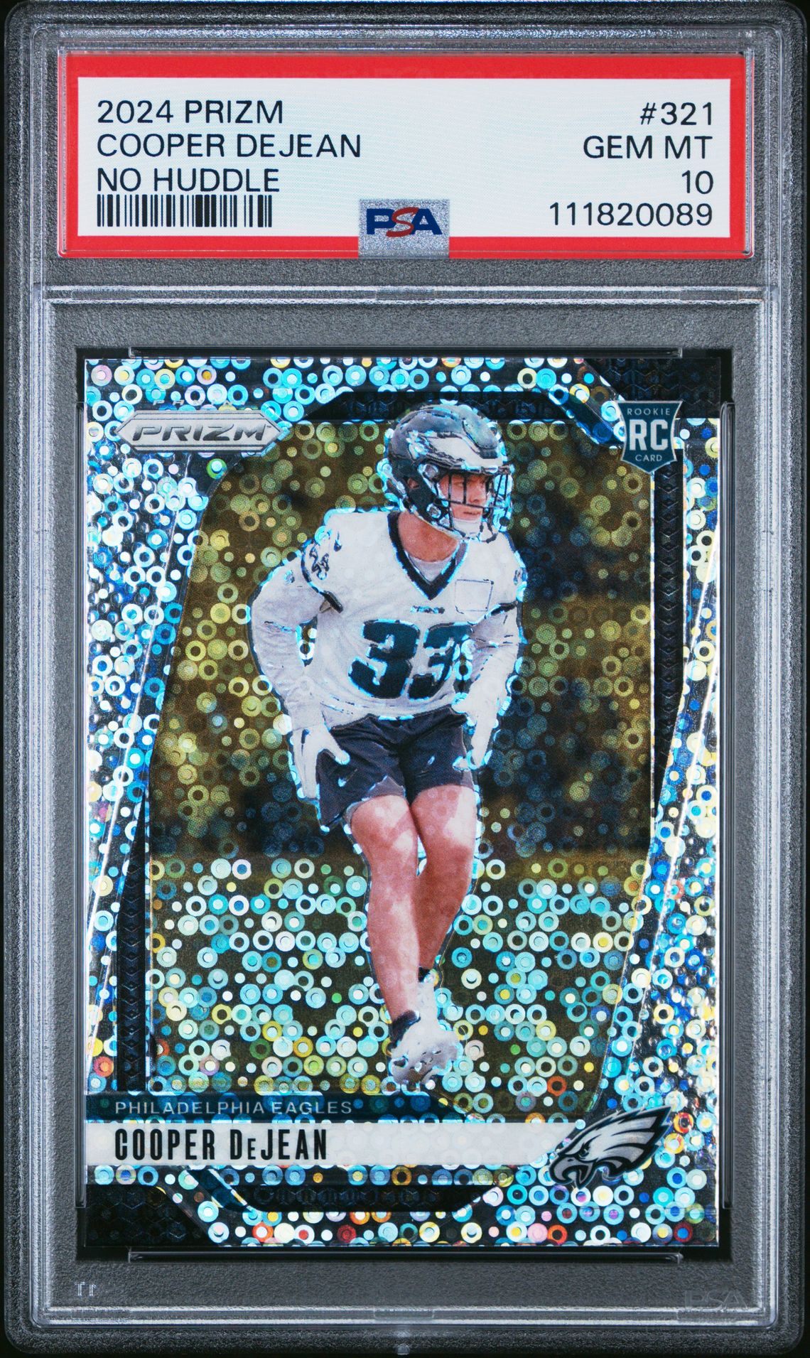 2024 Panini Prizm Cooper Dejean #321 (No Huddle) Gem Mt 10 front