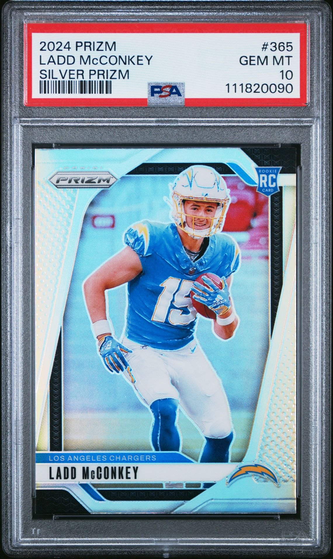 2024 Panini Prizm Ladd Mcconkey #365 (Silver Prizm) Gem Mt 10 front