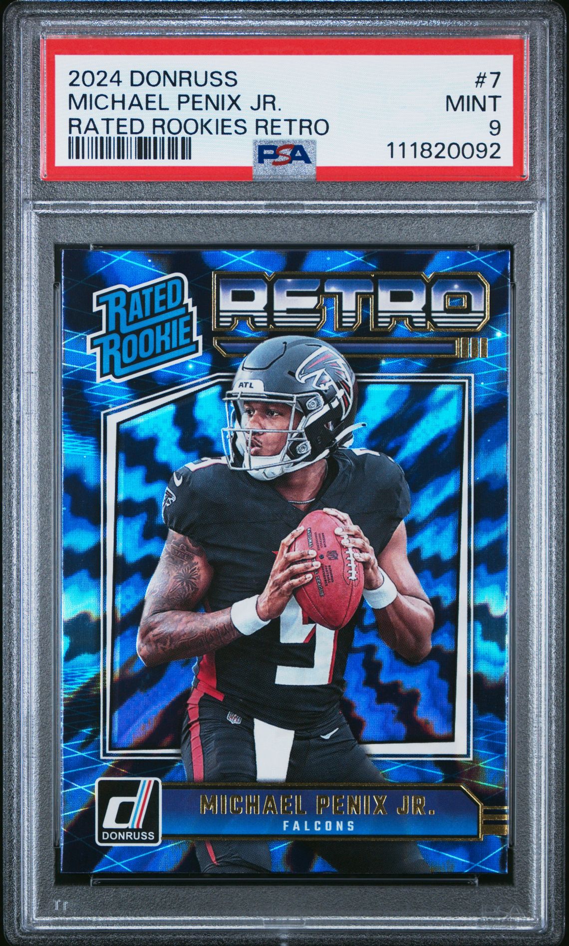 2024 Panini Donruss Rated Rookies Retro Michael Penix Jr. #7 Mint 9 front