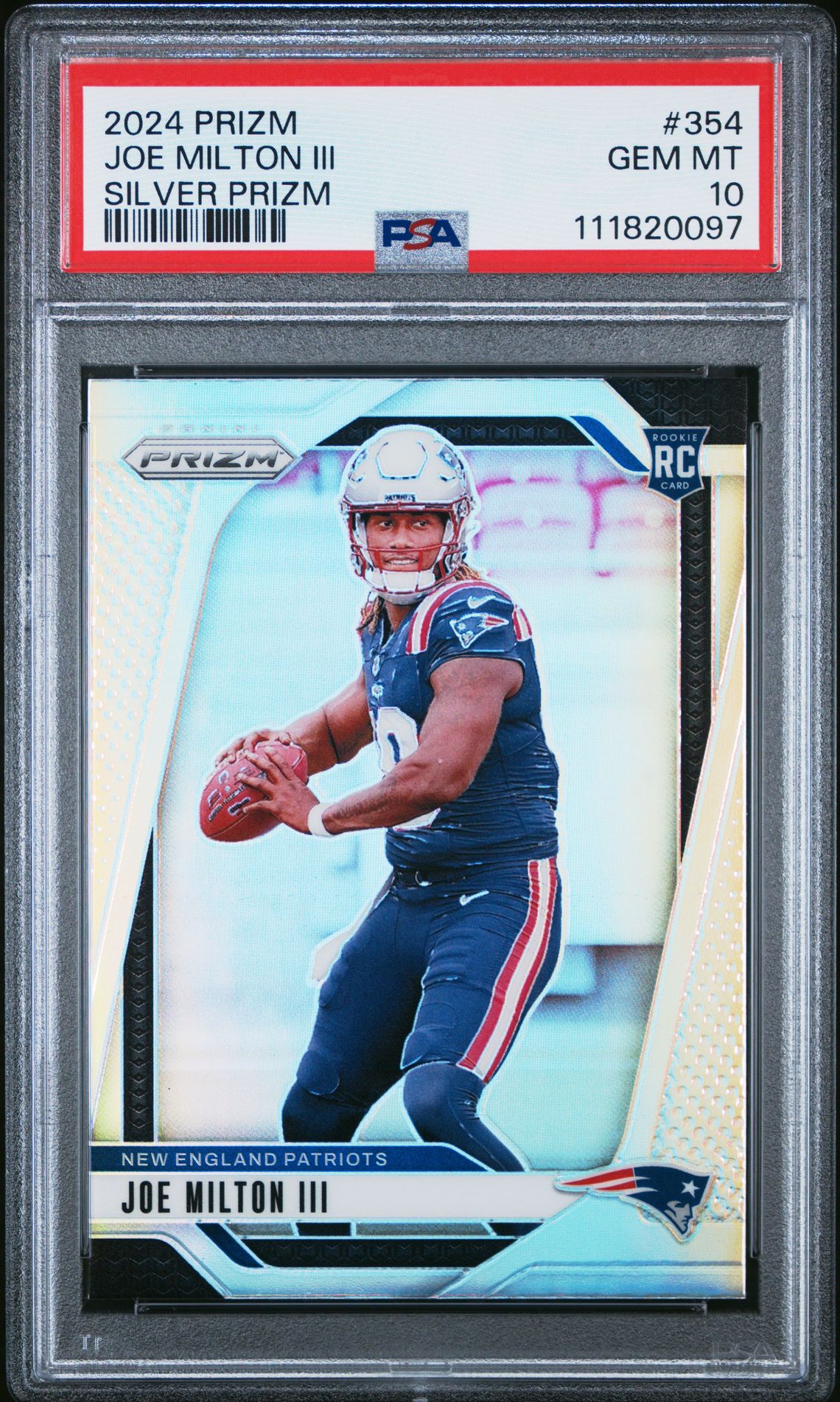 2024 Panini Prizm Joe Milton Iii #354 (Silver Prizm) Gem Mt 10 front