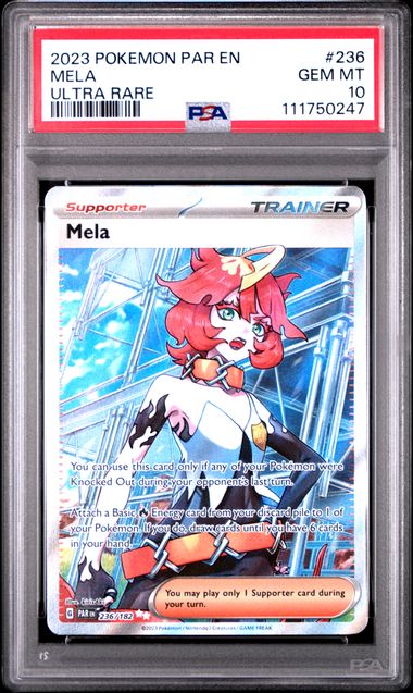 Pokemon - 2023 Mela Ultra Rare #236 Par En-Paradox Rift PSA 10