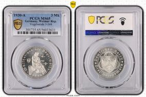 1930-A 3 Mk Vogelweide J-344 MS65