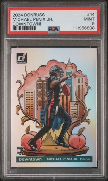 2024 Panini Donruss Downtown! Michael Penix Jr. #14 Mint 9 front