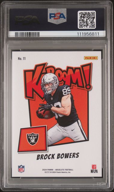 2024 Panini Absolute Kaboom! Horizontal Brock Bowers #11 Nm-Mt 8 back