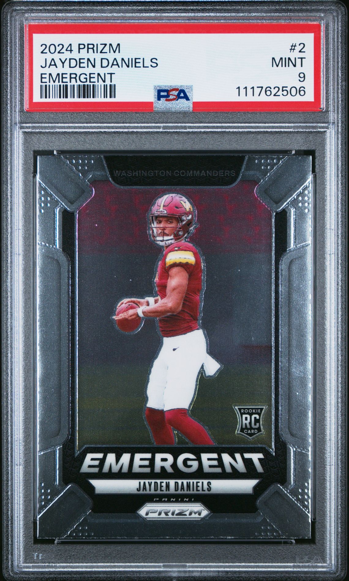 2024 Panini Prizm Emergent Jayden Daniels #2 Mint 9 front