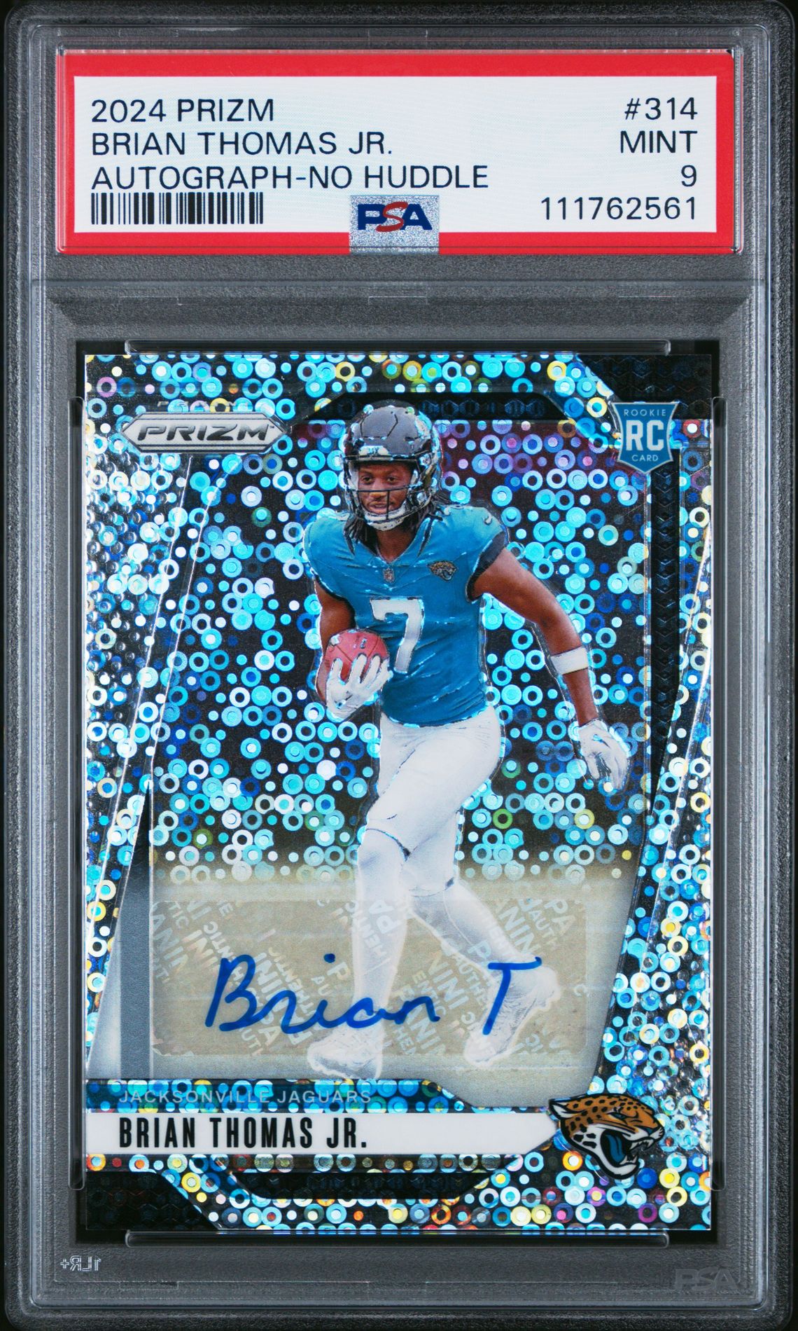2024 Panini Prizm Brian Thomas Jr. #314 (Autograph-No Huddle) Mint 9 front