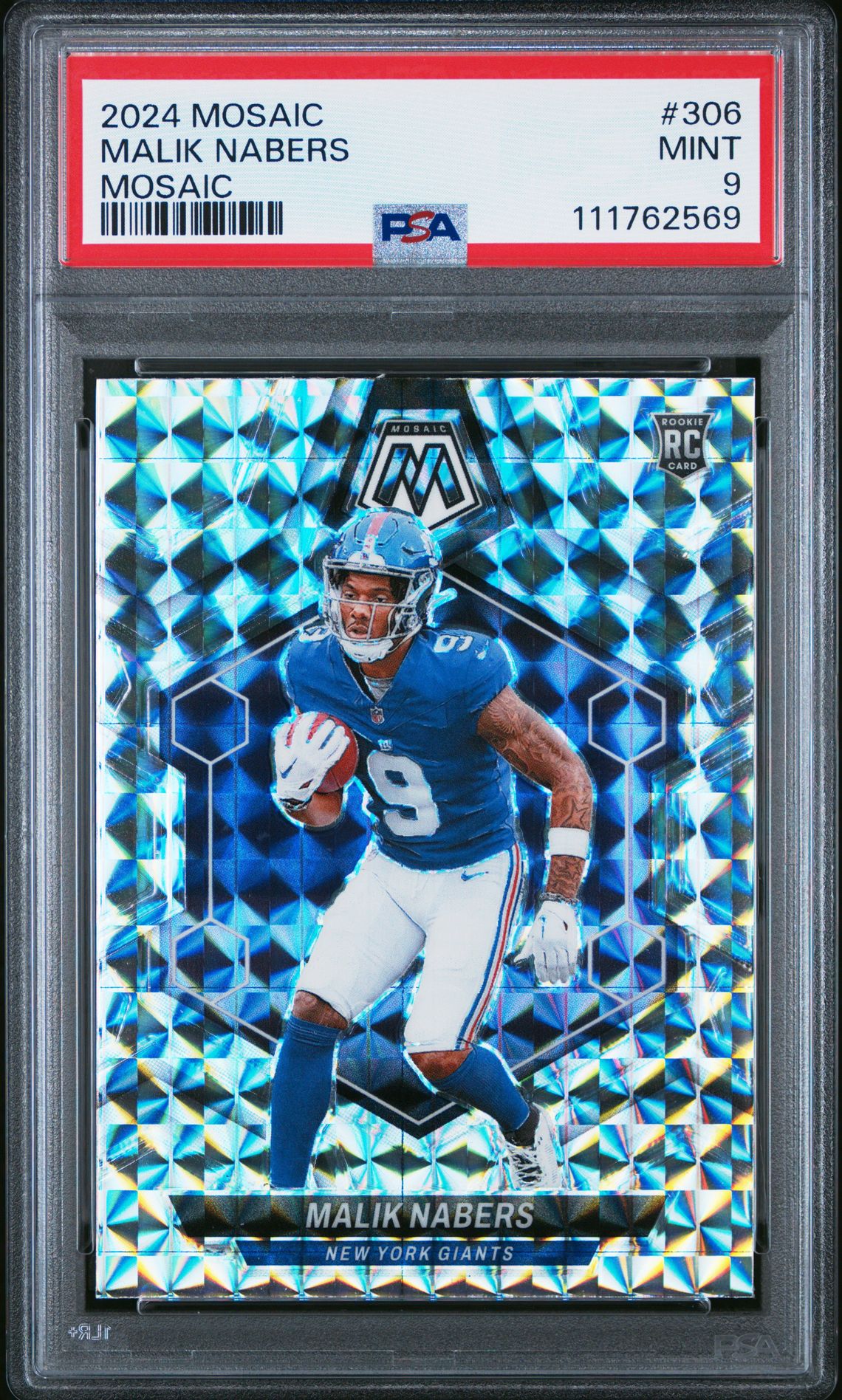 2024 Panini Mosaic Malik Nabers #306 (Mosaic) Mint 9 front