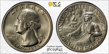1976-S 25C Silver MS65