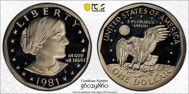 1981-S SBA$1 Type 1 PR67DCAM