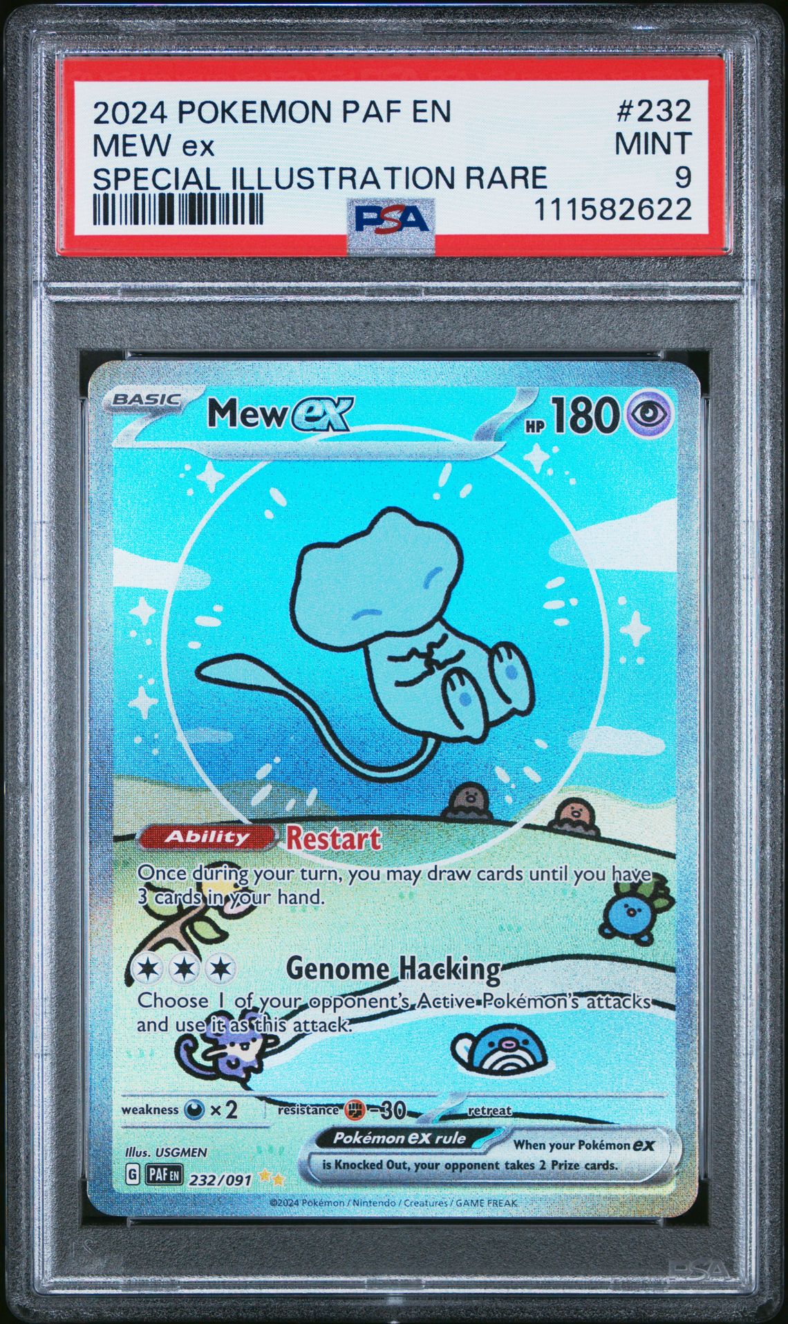 2024 Pokemon Paf En-Paldean Fates Mew Ex #232 (Special Illustration Rare) Mint 9 front