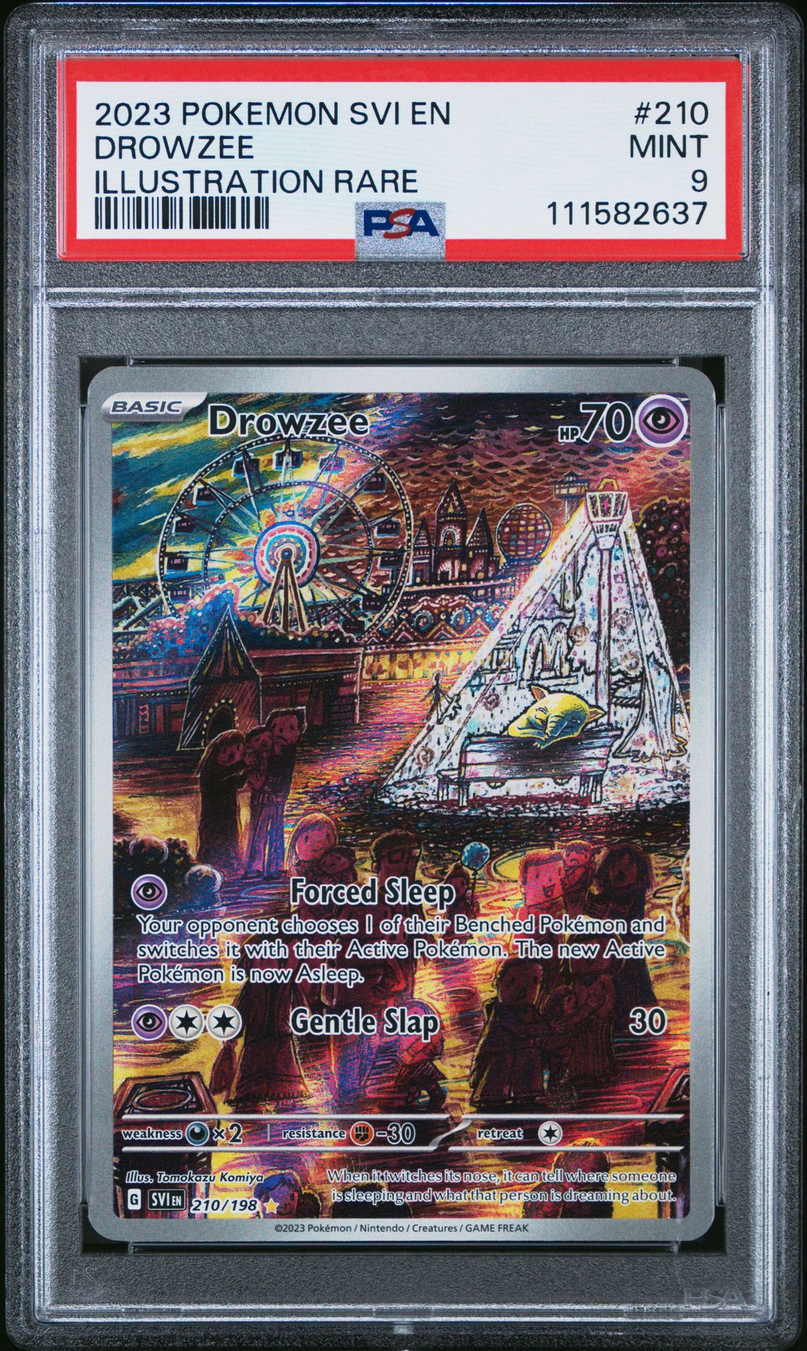 2023 Pokemon Svi En-Scarlet & Violet Drowzee #210 (Illustration Rare) Mint 9 front