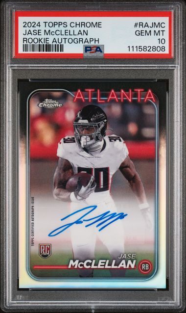 2024 Topps Chrome Rookie Autographs Variations Jase Mcclellan #Rajmc Gem Mt 10 front