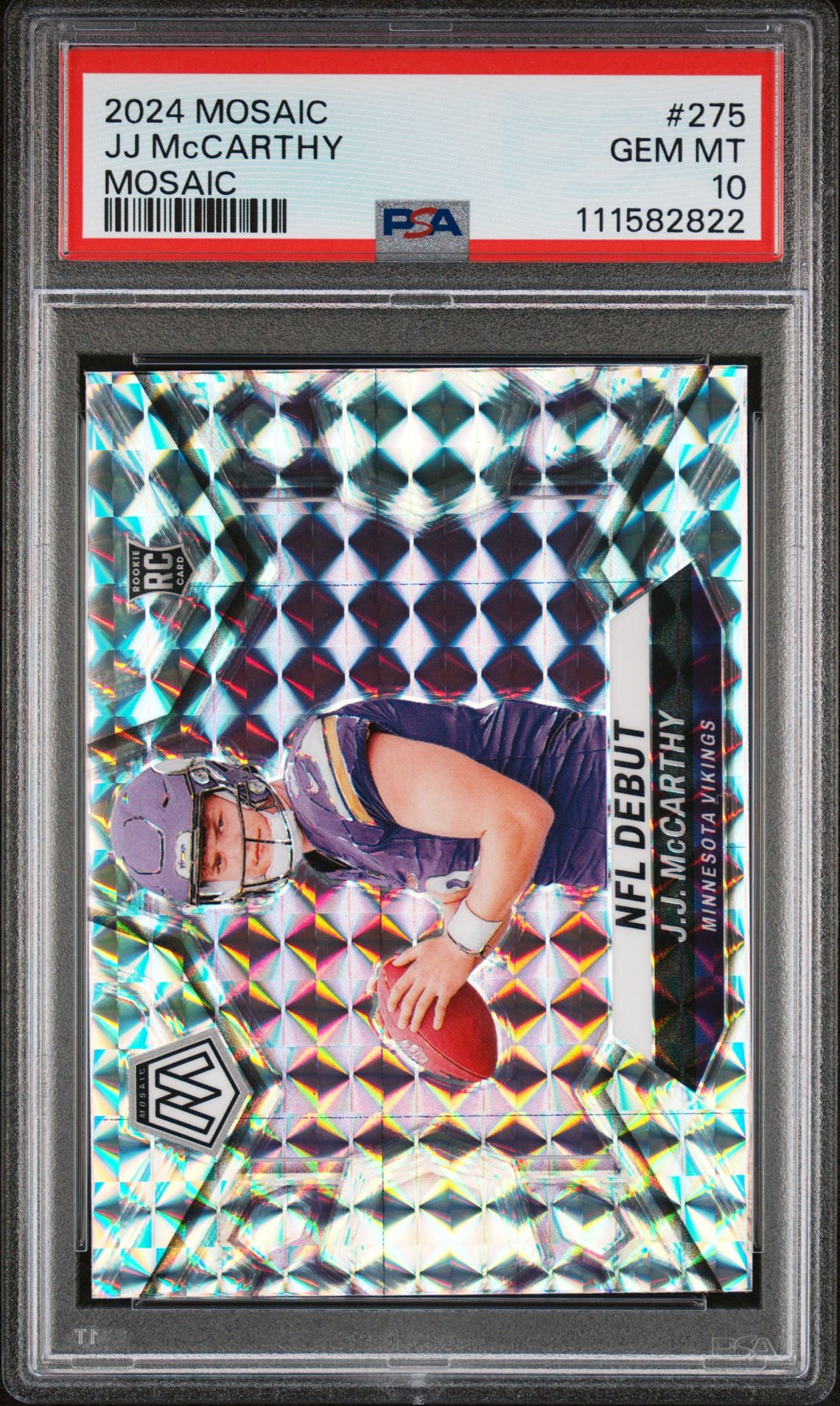 2024 Panini Mosaic Jj Mccarthy #275 (Mosaic) Gem Mt 10 front