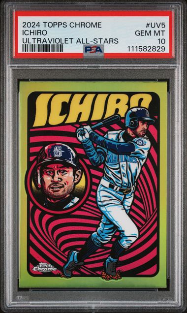 2024 Topps Chrome Ultraviolet All-Stars Ichiro #Uv5 Gem Mt 10 front