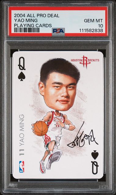 2004 All Pro Deal Playing Cards Yao Ming (Playing Cards) Gem Mt 10 front