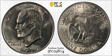 1972-D $1 AU58