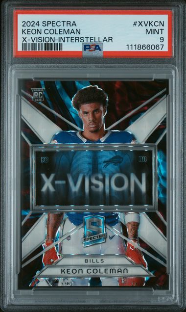 2024 Panini Spectra X-Vision Keon Coleman #Xvkcn (X-Vision-Interstellar) Mint 9 front