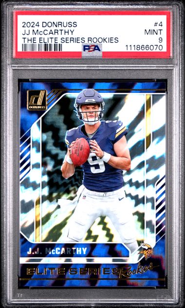 2024 Panini Donruss The Elite Series Rookies Jj Mccarthy #4 Mint 9 front