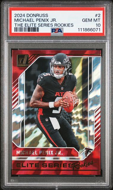 2024 Panini Donruss The Elite Series Rookies Michael Penix Jr. #2 Gem Mt 10 front
