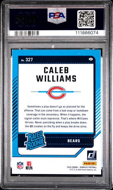 2024 Panini Donruss Caleb Williams #327 Mint 9 back