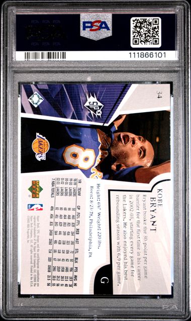2003 Spx Kobe Bryant #34 Ex-Mt 6 back