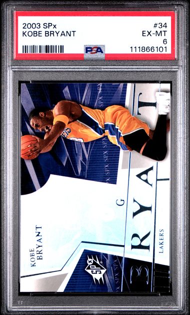 2003 Spx Kobe Bryant #34 Ex-Mt 6 front